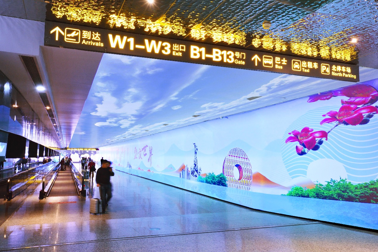 NEC投影机带你穿越广州白云机场“时空隧道”-视听圈