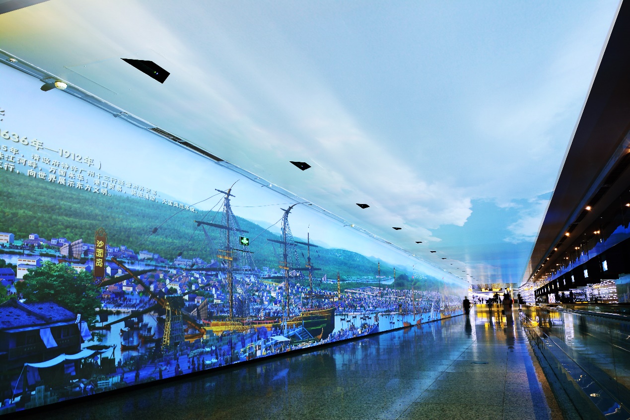 NEC投影机带你穿越广州白云机场“时空隧道”-视听圈