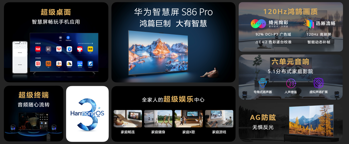 华为首款86寸智慧屏S86 Pro发布：定价13999元-视听圈
