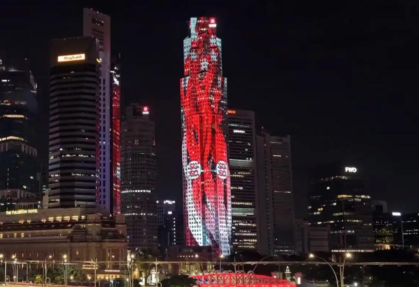 新加坡280米高楼投影秀破三项世界纪录,文旅投影市场迎来新标杆-视听圈
