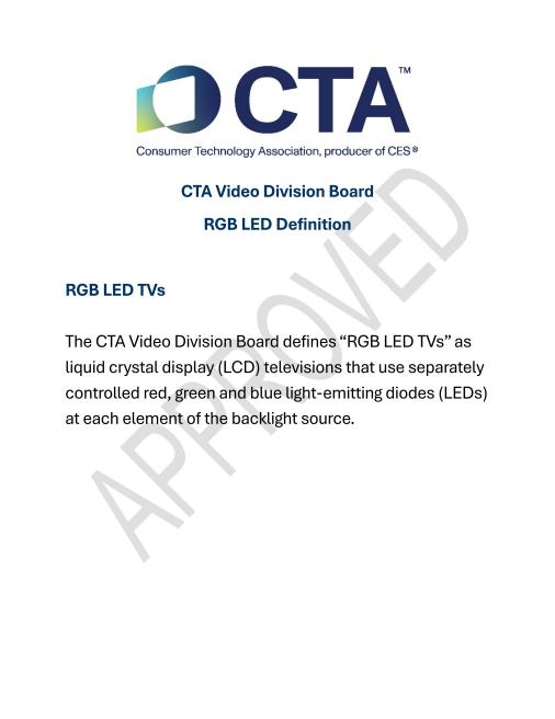 买RGB-Mini LED电视怕踩坑?国际权威机构给出标准-视听圈