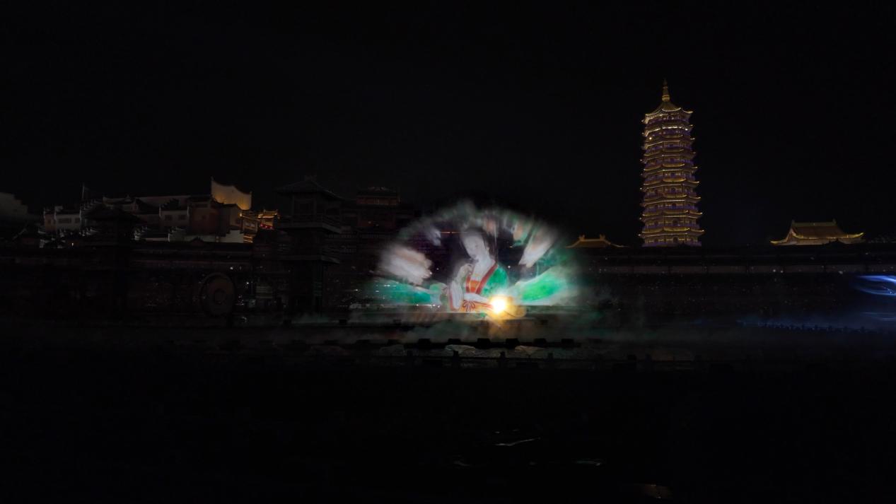 250米城墙投影，光峰工程投影点亮《千秋美人·西施》-视听圈