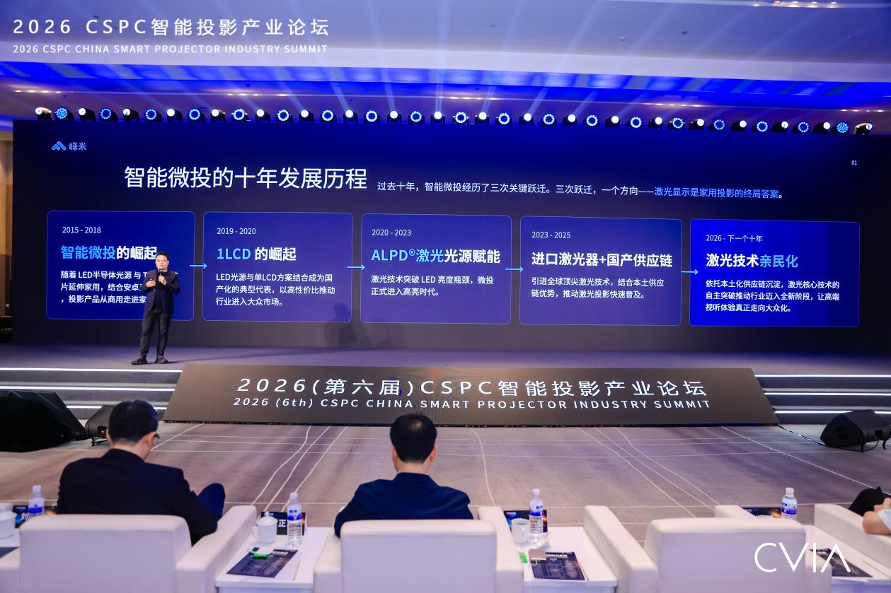 峰米科技亮相2026 CSPC智能投影产业论坛，以激光作答下一个十年-视听圈